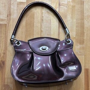 Beijo Shiny Brown Shoulder Bag